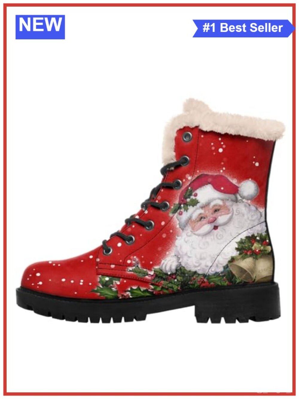 Waterproof Faux Fur Lined Winter Snow Boots Slip On Ankle Booties